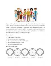 English Worksheet: Routines