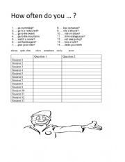 English Worksheet: adverb frequency