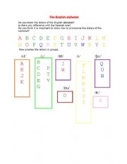 English Worksheet: THE ENGLISH ALPHABET