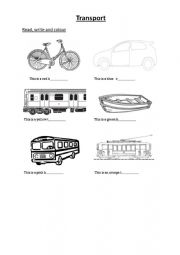 English Worksheet: transport