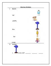 English Worksheet: Adjectives