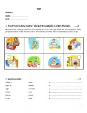 English Worksheet: Daily Routine / Adverbs of frequency