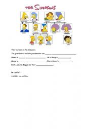 English Worksheet: the simpsons