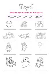 English Worksheet: Toys (vocabulary)