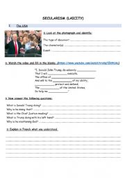 English Worksheet: SECULARISM