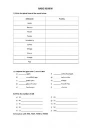 English Worksheet: Review 