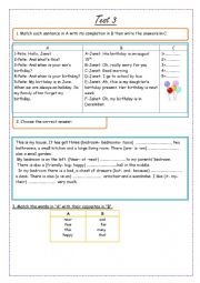 English Worksheet: Activities