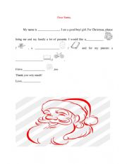 Dear Santa - letter