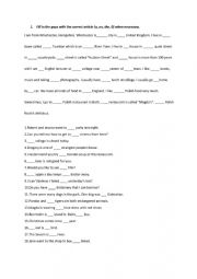 English Worksheet: Articles ex