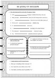 English Worksheet: Revision: be going to