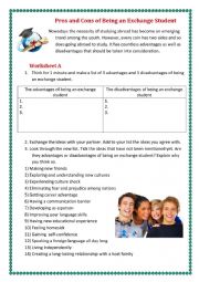 English Worksheet: Student Exchange Program