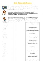 English Worksheet: Positive and Negative Qualities