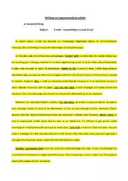 How to write an Argumentative Article?