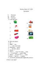 elemantary worksheet