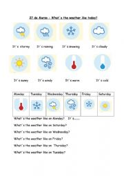 English Worksheet: Whats the weather like today?