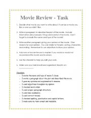 English Worksheet: MOVIE REPORT