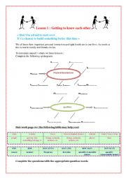 English Worksheet: getting to know each other