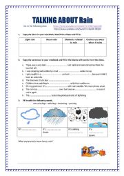 English Worksheet: Rain