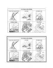 English Worksheet: Natural disasters