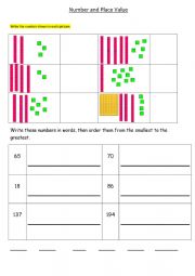 English Worksheet: Number and Place Value