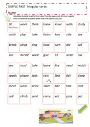 English Worksheet: maze 2 Irregular verbs + key 