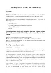 Speaking Lesson: The Flight From Conversation