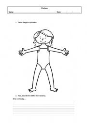 Clothes - ESL worksheet by VCatarina