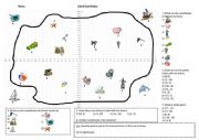 English worksheet: Coordinates Map Worksheet