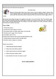 English Worksheet: EASTER ACTIVITY