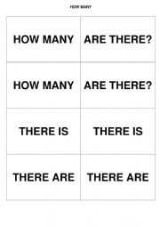English Worksheet: How... many are there?