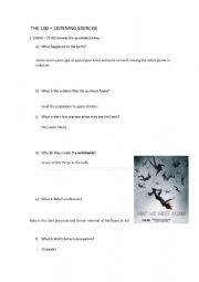 English Worksheet: The 100 Listening activity