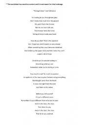 Through Glass - Stone Sour - Reading and song - ESL worksheet by thakadlec