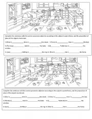 English Worksheet: Prepositions practice