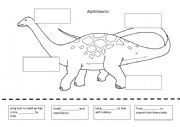Label the apatosaurus