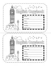 English Worksheet: English Copybook Cover