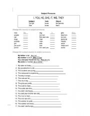 English Worksheet: Grammar