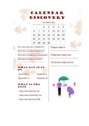 English Worksheet: Talking Dates