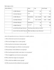 English Worksheet: Comparative