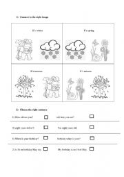 English Worksheet: Time and season