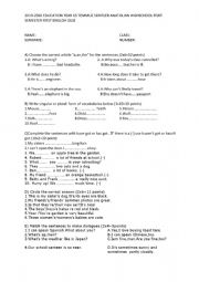 English Worksheet: articles