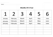 English Worksheet: Writting Months1