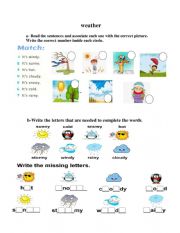 English Worksheet: weather