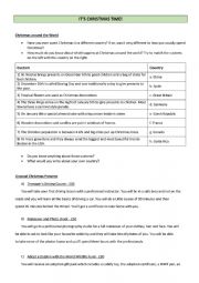 English Worksheet: At Christimas