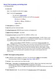 English Worksheet: Writing a Film Review