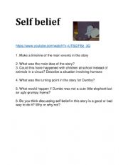 English worksheet: self belief Dumbo