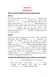 English Worksheet: Mixed Tenses