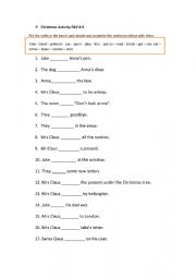 English Worksheet: Christmas activity with video