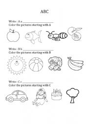 English Worksheet: ABC letters