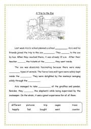 English Worksheet: A trip to the zoo