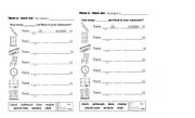 English Worksheet: There is  - are